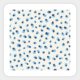 Minimal Blue Dots Paint Art Sticker